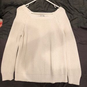 White knit sweater